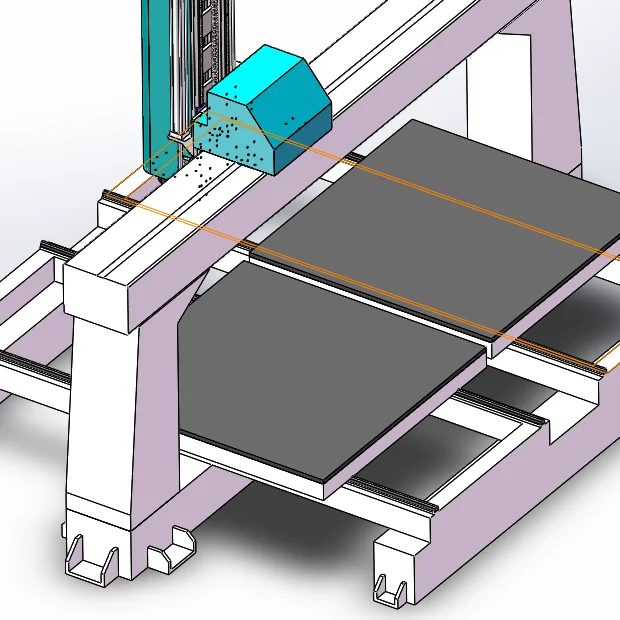 Table Moving 4X8 Ft Art Router Multi Head Cnc Hine Woodworking Metal Cutting 5 Axis Hining Center For Wood