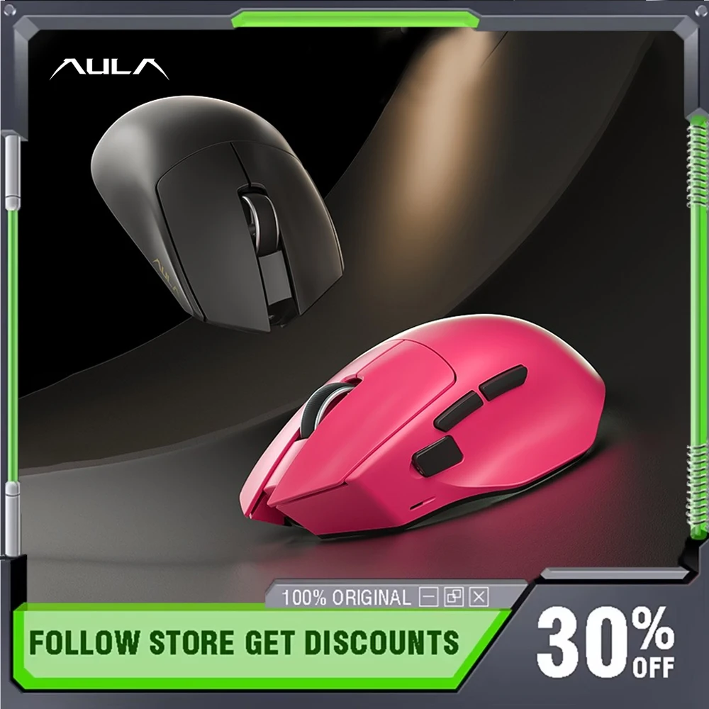 AULA V5/V5pro Wireless Bluetooth Mouse Three Mode PAW3311/3395 Sensor Ergonomics Lightweight Design Game Laptop Accessories Gift