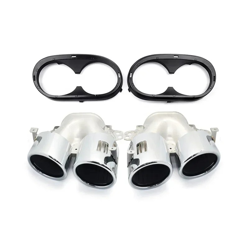 SYPES Exhaust Tip For Benz W177 A45 C118 CLA35 X247 GLB35 2020+ Rear Bumper Muffler Tip Exhaust Pipe