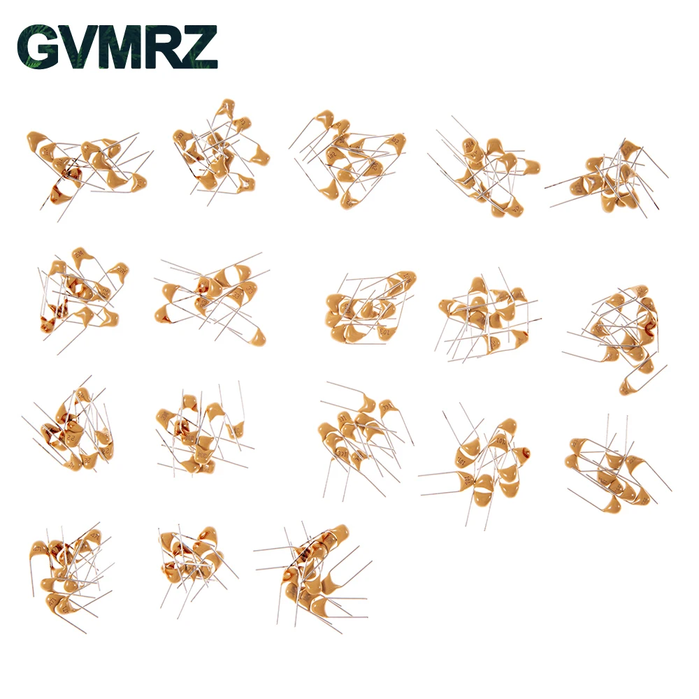 180PCS 18Values Monolithic Ceramic Capacitor Kit (20PF-1μF) for DIY Electronic Filtering & Oscillator Circuit Projects