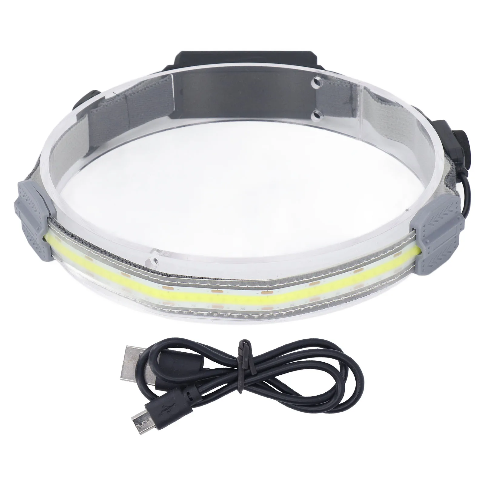 

Head Lamp Rechargeable SOS Light Design 4 Modes COB Headlamp Super Bright IPX4 Waterproof Lightweight for Fishing for Running