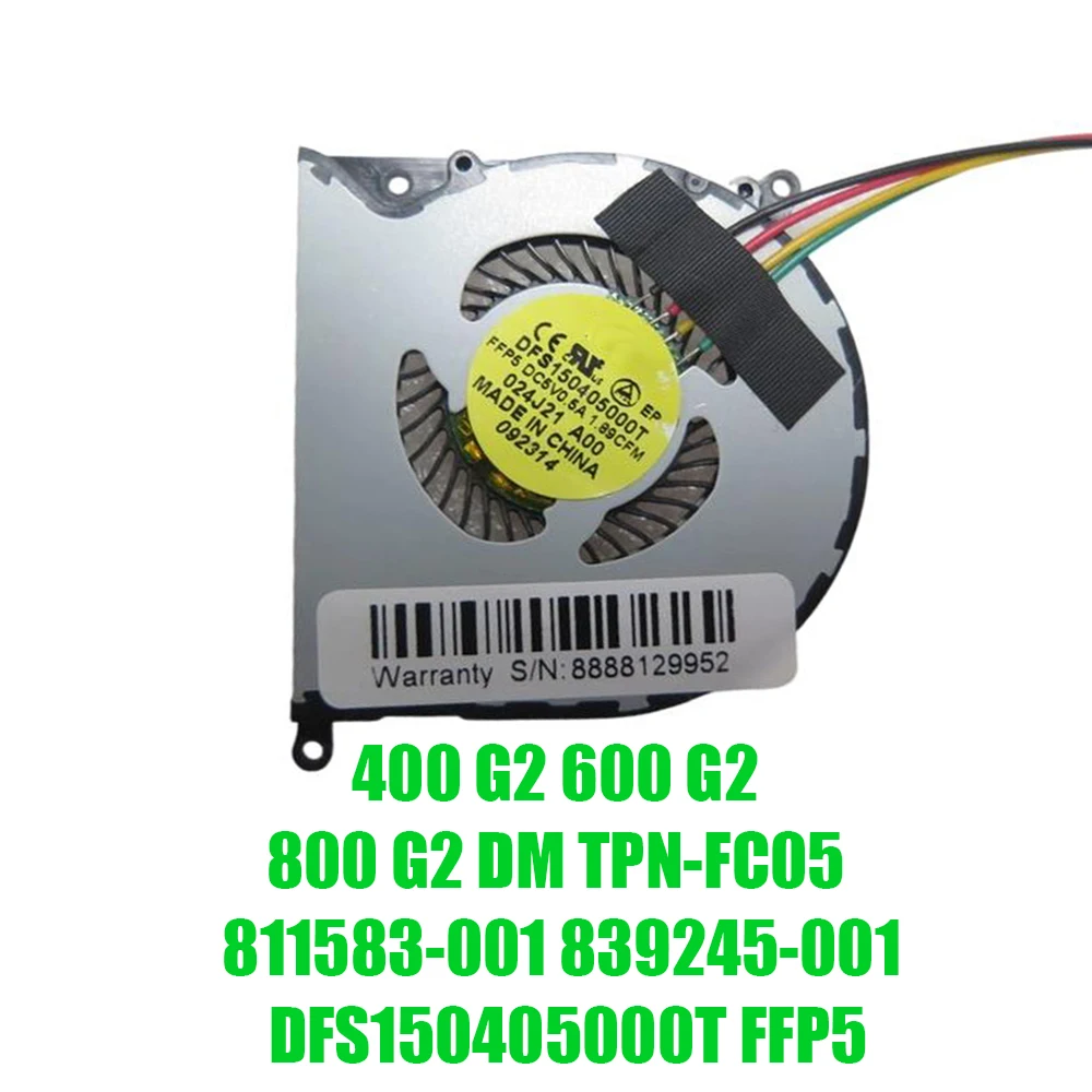 

For HP For EliteDesk 400 G2 600 G2 800 G2 DM TPN-FC05 811583-001 839245-001 DFS150405000T FFP5 DC5V 0.5A Replacement HDD Fan
