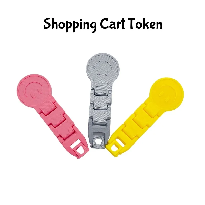 A smiling face shopping cart token, used for unlocking the shopping cart
