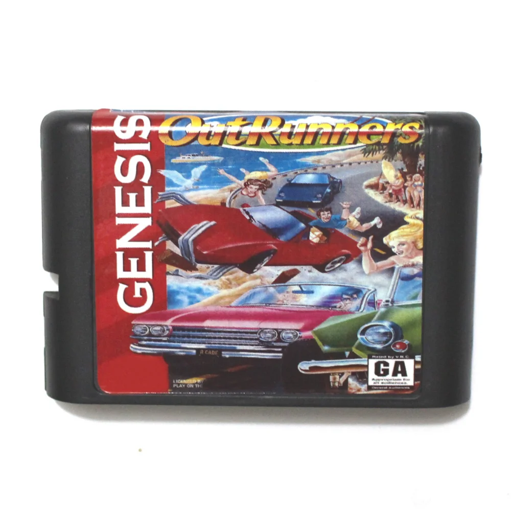 Tarjeta de juego Out Runners de 16 bits MD para consolas Sega MegaDrive Genesis de 16 bits