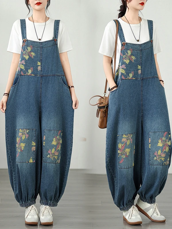Overol de Mezclilla para Mujer, Pierna Recta Hoada, Estilo Nuevo, Primavera Verano, Azul Claro, Informal, Mezcla de Aodón...