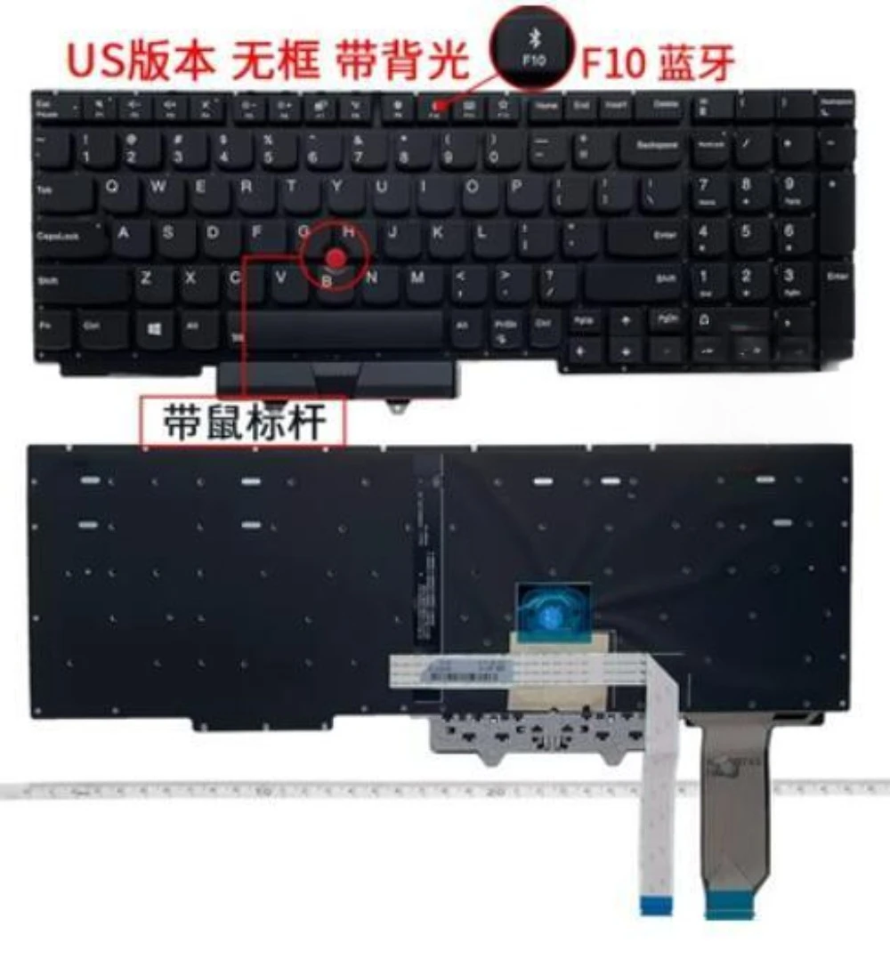 

НОВАЯ клавиатура с подсветкой для ноутбука Lenovo Thinkpad E15 R15 (2020 год), американская раскладка, без рамки