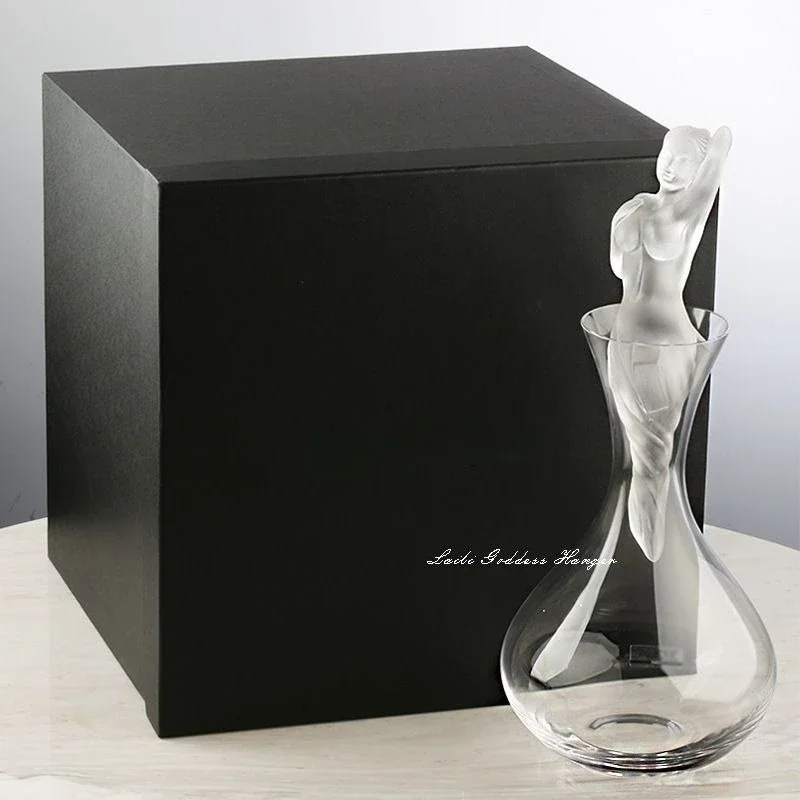 Decanter Crystal Glass Wine Dispenser Aphrodite Sculpture Ornament
