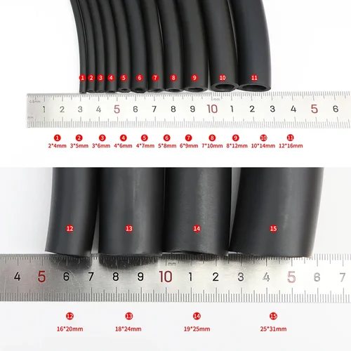Imagen 2 del producto Manguera de caucho de flúor ID 2 4 5 6 7 8 10 12 16 18 19 25 mm Corrosión ácido-base aceite Resistencia a altas temperaturas Tubo de caucho fluorado