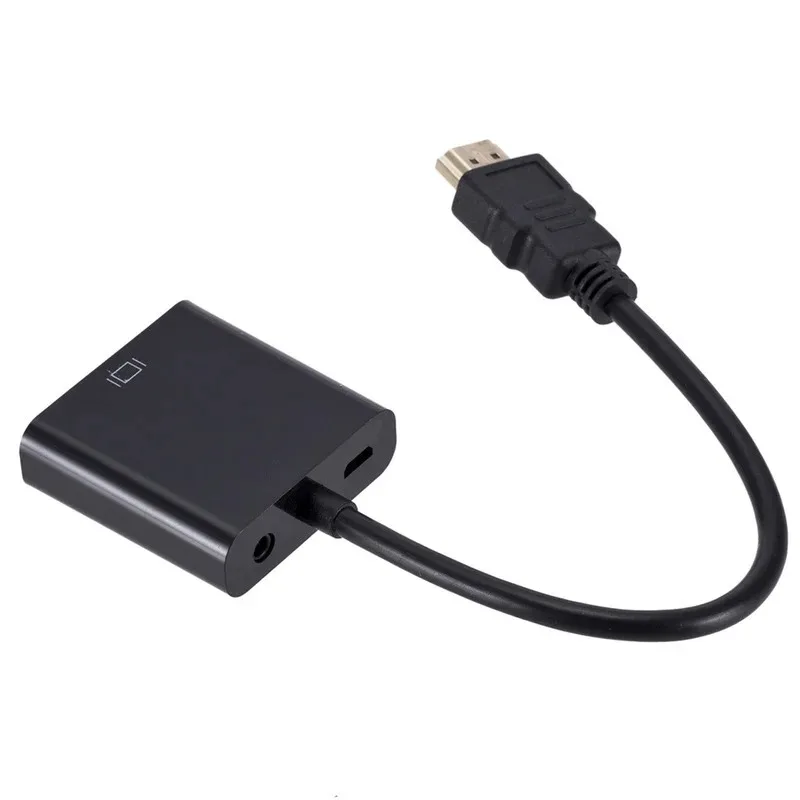 HDMI-Compatibe to VGA Adapter Male To Famale Converter 1080P Digital to Analog Video Audio For PC Laptop Tablet HDMI TO VGA