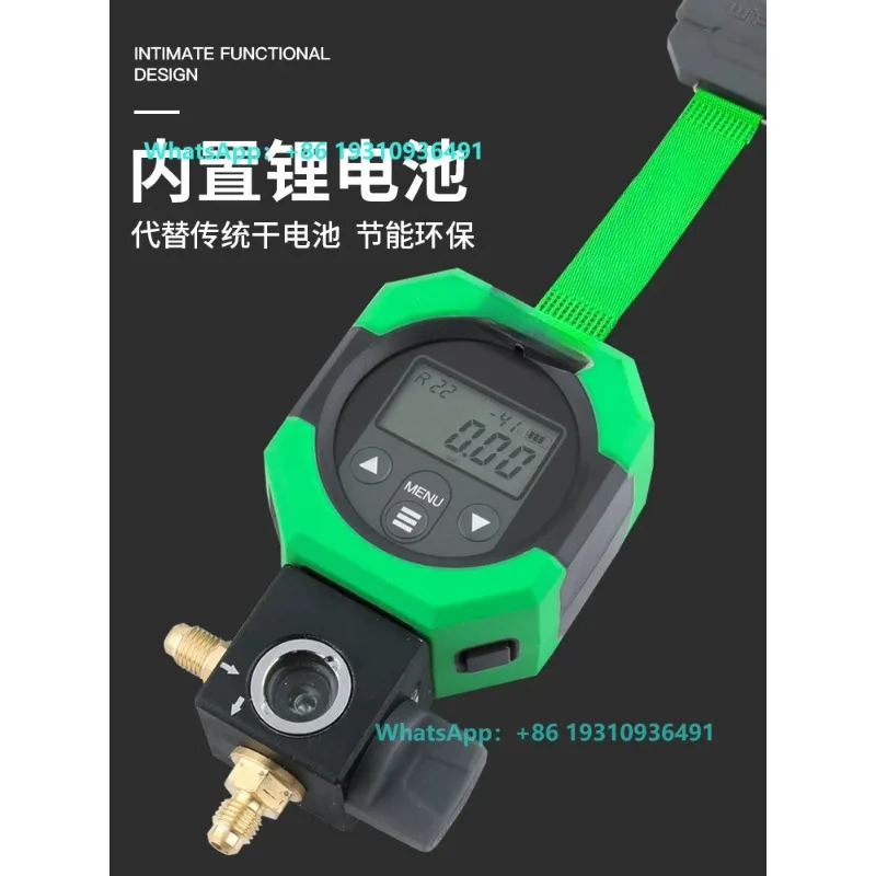 MDG-1 Electronic Fluoride Gauge Digital Display Manifold Tester Refrigerant Vacuum Pressure Gauge Air Conditioning Leak