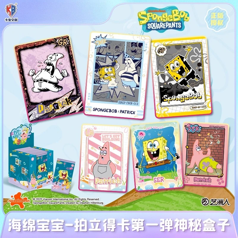 

Набор коллекционных карточек KABAO SpongeBob Mystery Box в стиле Instax, аниме-слепая упаковка, для фанатов и коллекционеров