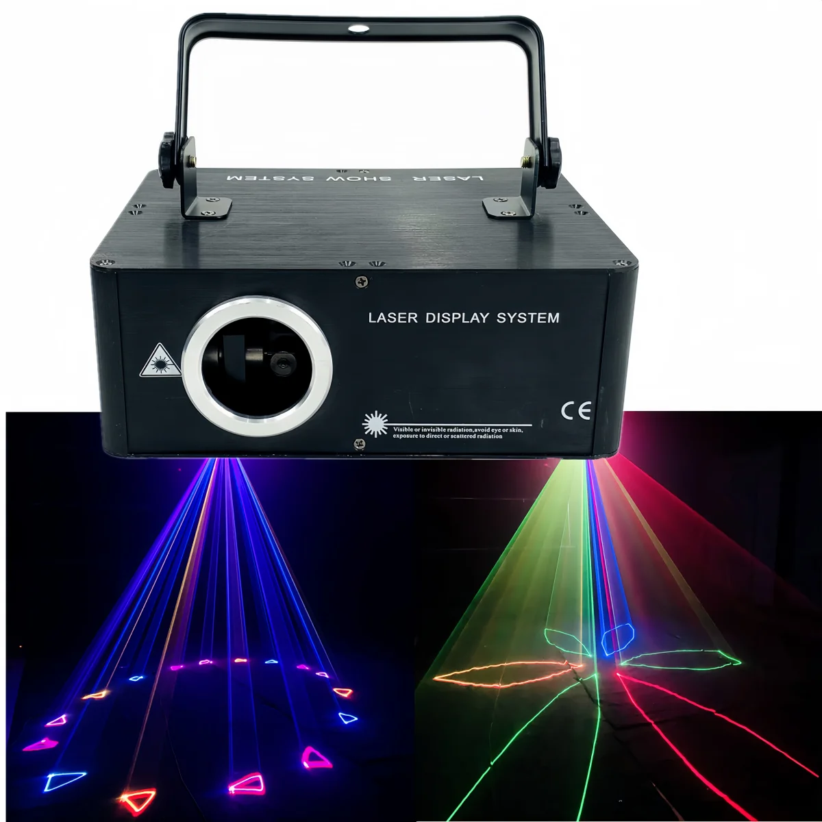1W Full Color Laser Light 3D Animation Scanner RGB 3in1 Stage Projector with DMX for DJ Disco Club Wedding Party Performance