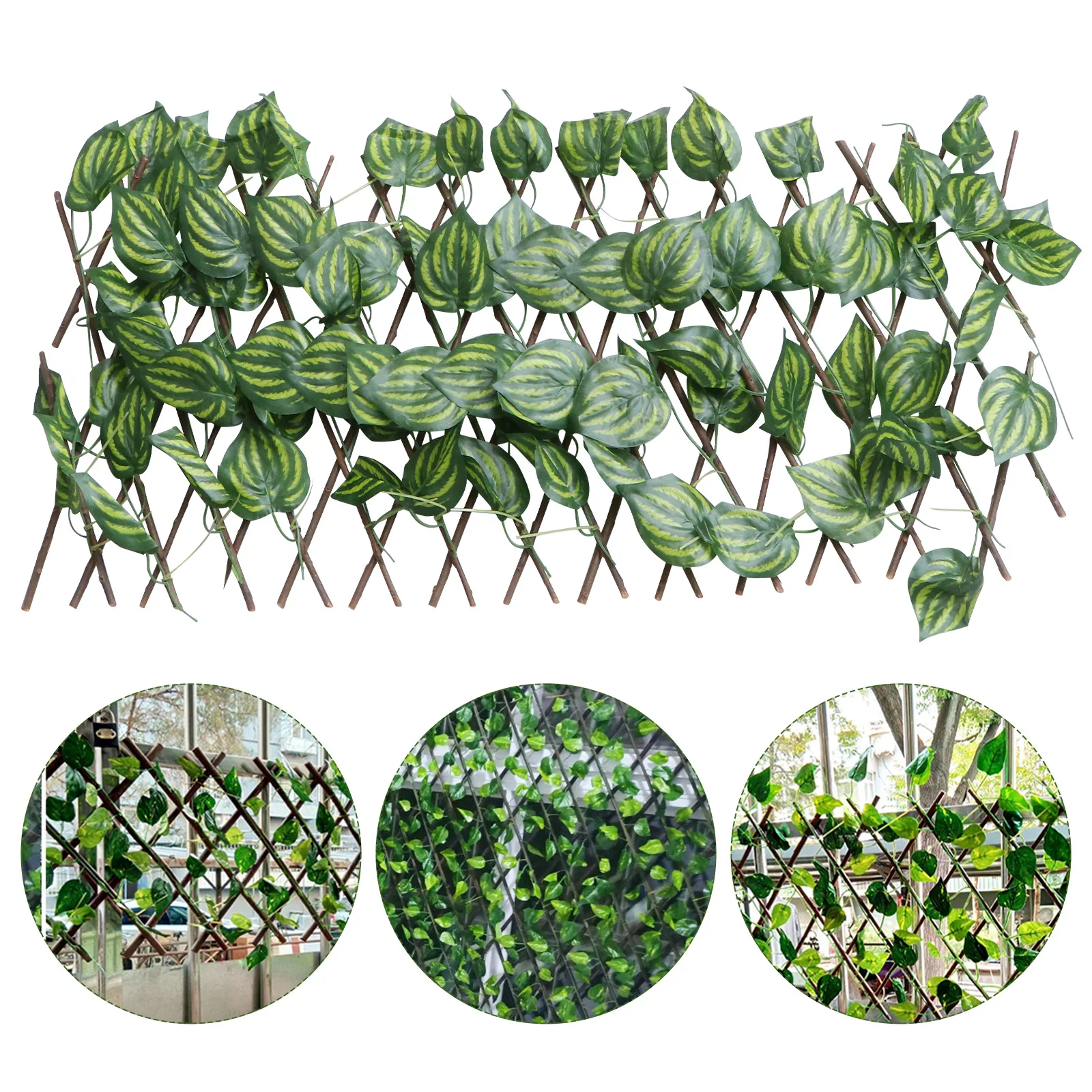 

Green Fence Simulated Plants Hedge Stretchable Balcony Garden Decoration Plant Leaf Fence Artificial Hedges Gardening Supplies