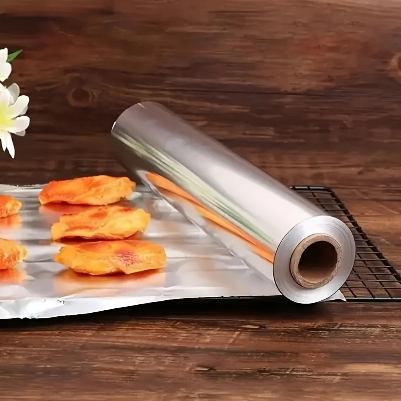 1 roll Advanced thick aluminum foil roll - multi-layer heat-resistant, perfect for barbecue, kitchen use, and outdoor picnics