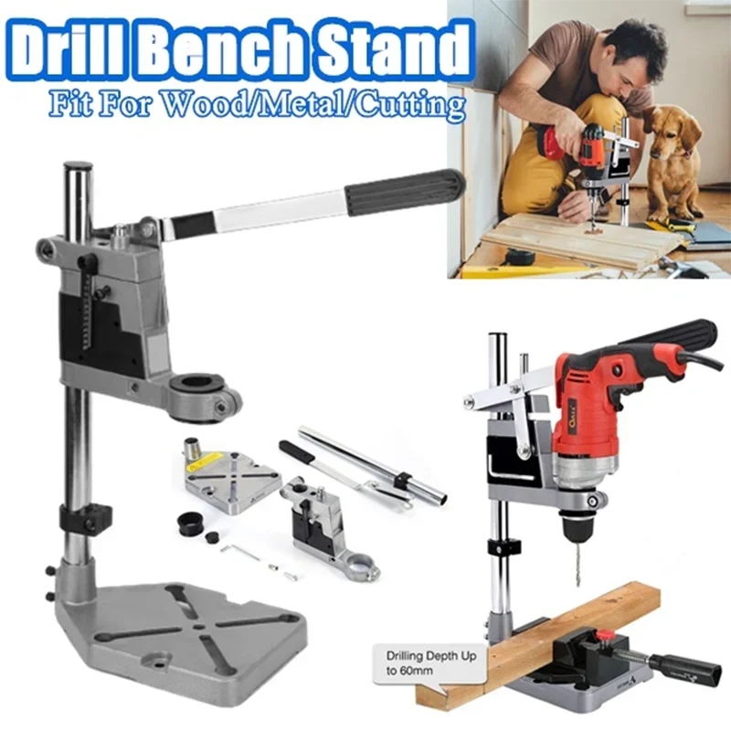 Imagem -01 - Drill Press Stand para Mão Furadeira Elétrica Universal Bench Clamp Workstation Ajustável Workbench Repair Tool drill press stand para mao furadeira eletrica universal bench clamp workstation ajustavel workbench repair tool 01