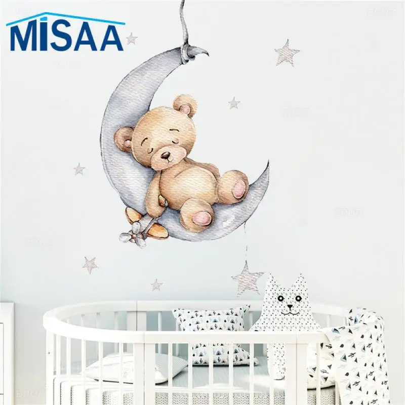 Wallpaper Can Be Pasted Easy To Peel And Paste Lovable Moon Wall Sticker Cartoon Star Wall Sticker Home Decoration Artistic