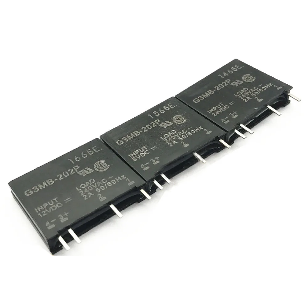 G3MB-202P PCB SIP SSR AC 240V 2A Snubber Circuit Resistor Solid State Relay Switch 5V 12V 24V DC-AC Solid State Relay Module New