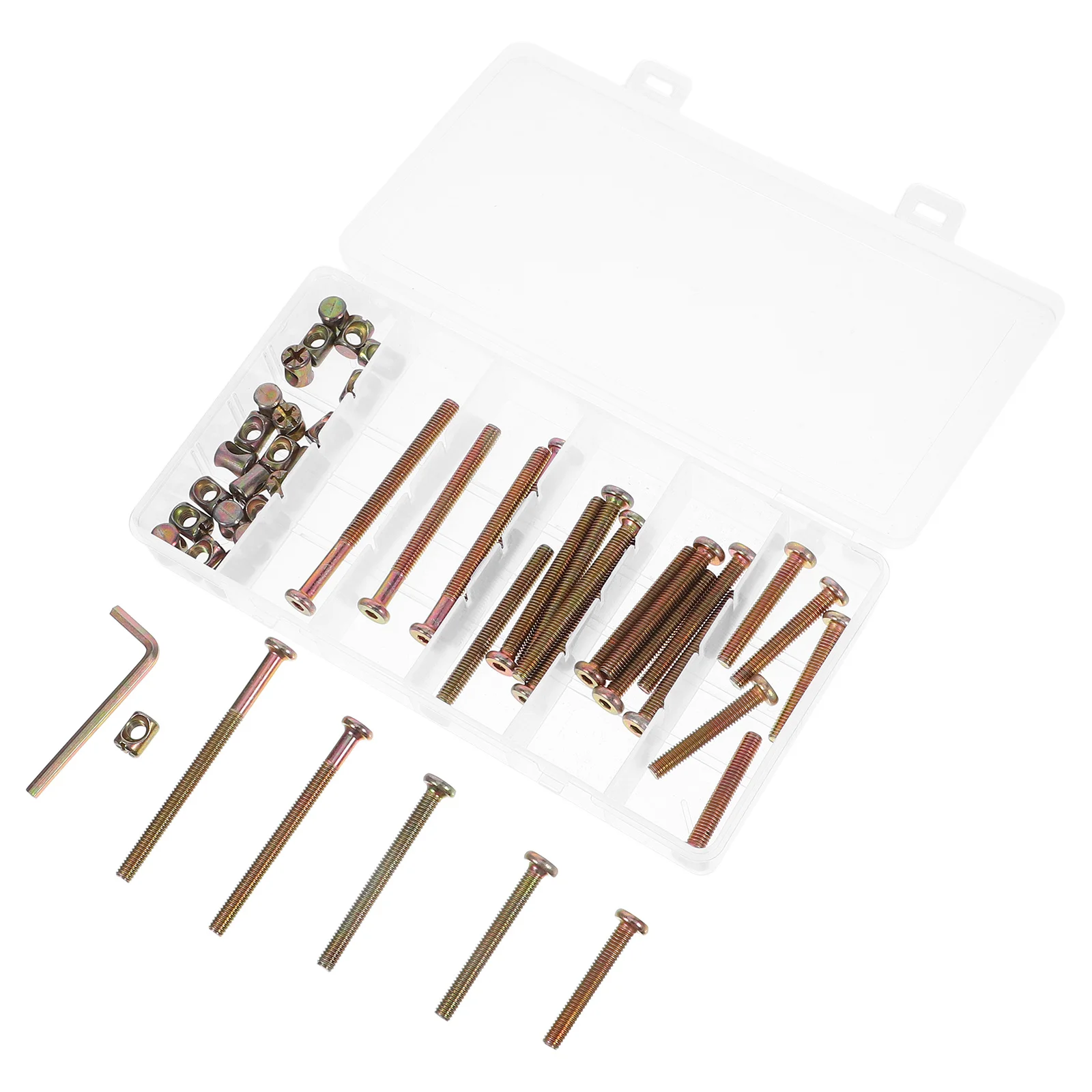 

49Pcs Hex Socket Screw Nut Set Metal Precision Drive Furniture Assembly Repair M6x40-80Mm Furniture Hardware Accessories Bolt