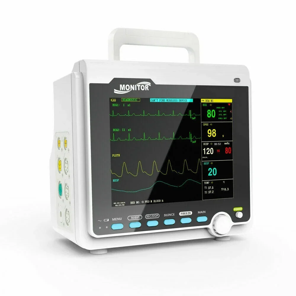 

CONTEC CMS6000 Patient Monitor Mulit-Parameters 8'' LCD Display ETCO2 ECG RESP SpO2 PR NIBP Human Vital Signs Monitoring