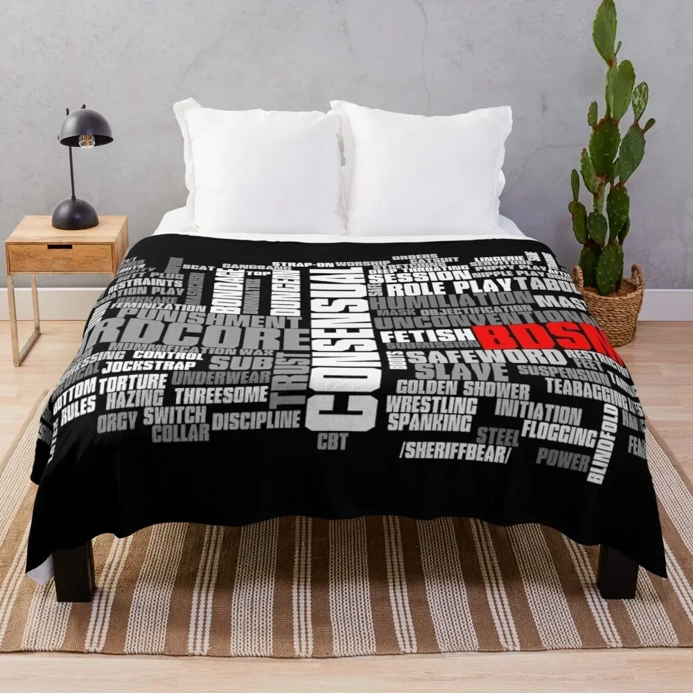 

BDSM words cloud Throw Blanket Stuffeds Sleeping Bag Blankets For Sofas Blankets