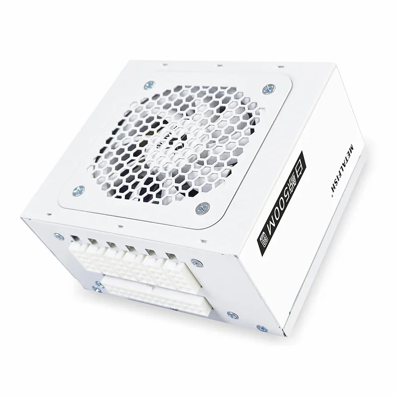 METALFISH SFX 80Plus Bronce 500/600W PSU Fuente de alimentación blanca completamente Modular para Mini ITX Case Computer Case Entrada pequeña 100/220V