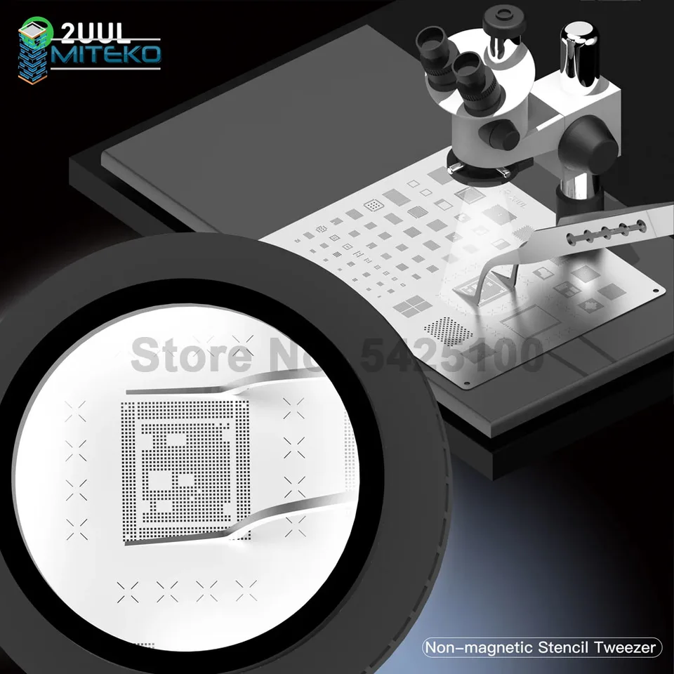 Pinza de plantilla no magnética 2UUL TW22 para reparación precisa de placas de teléfono 2