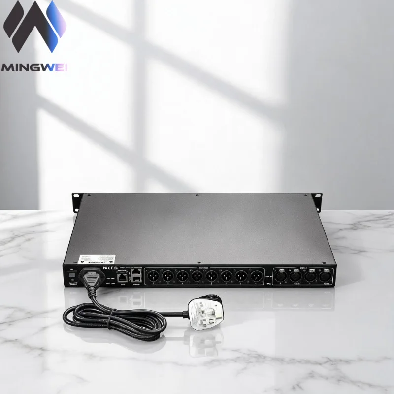 MW Audio 4-IN 8-OUT Digital Loudspeaker Processor, 96kHz DSP Matrix Controller with Software for PA/Line Array Systems