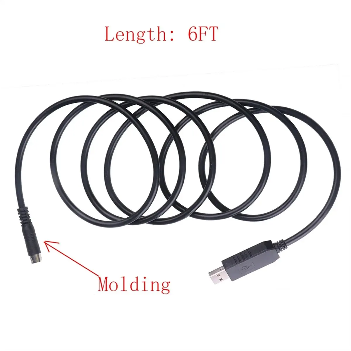 (ABDH) PL2303GT USB 8 Din Mini Plug Adapter RS232 Converter Programming Cable for-Allen Bradley MicroLogix PLC 1100 Series
