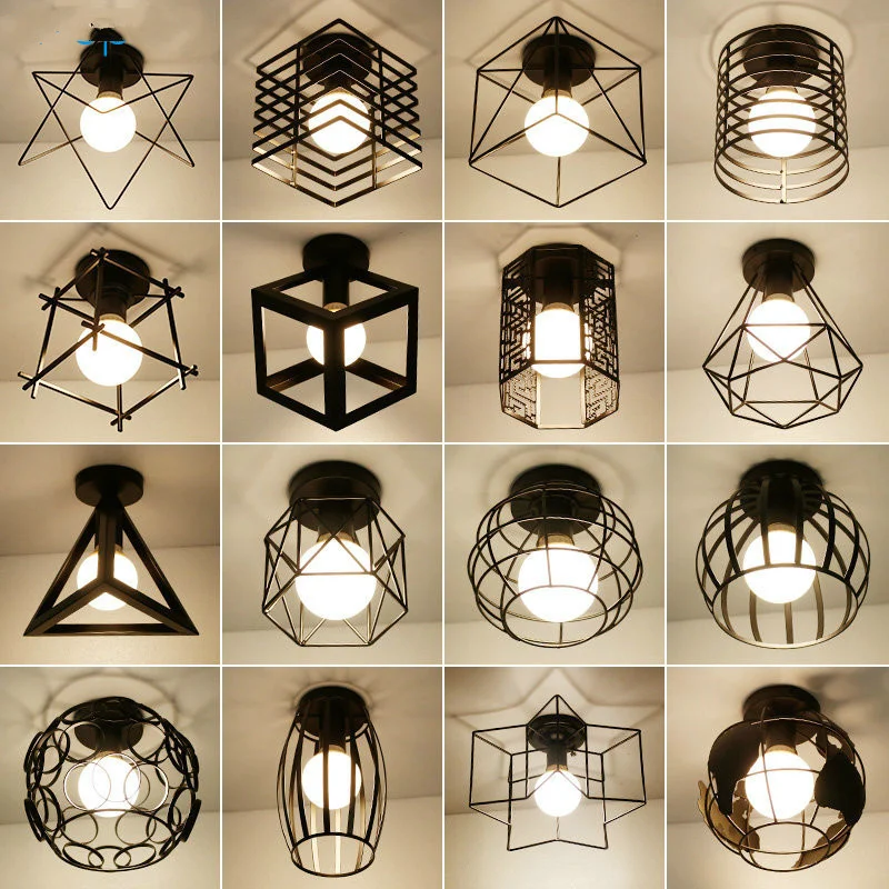 

Northern Europe Iron Diamond Led Ceiling Light Fixtures Hallway Lights Dressing Room Balcony Lamp 5w E27 Bulb Included