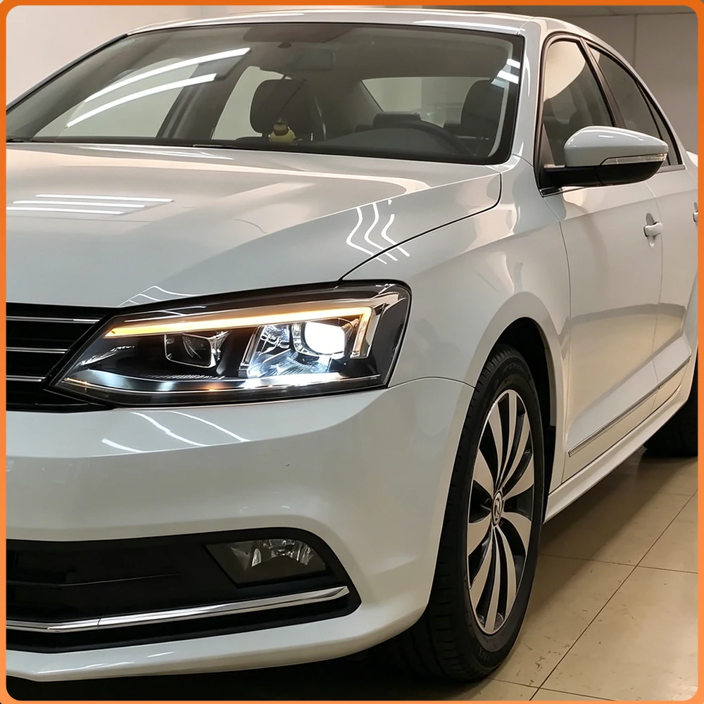 R8 Style LED Headlights Assembly Projector Lens Upgrade For VW Jetta Sagitar Mk6 2012-2018 Car Front Lamps Tools Accessories