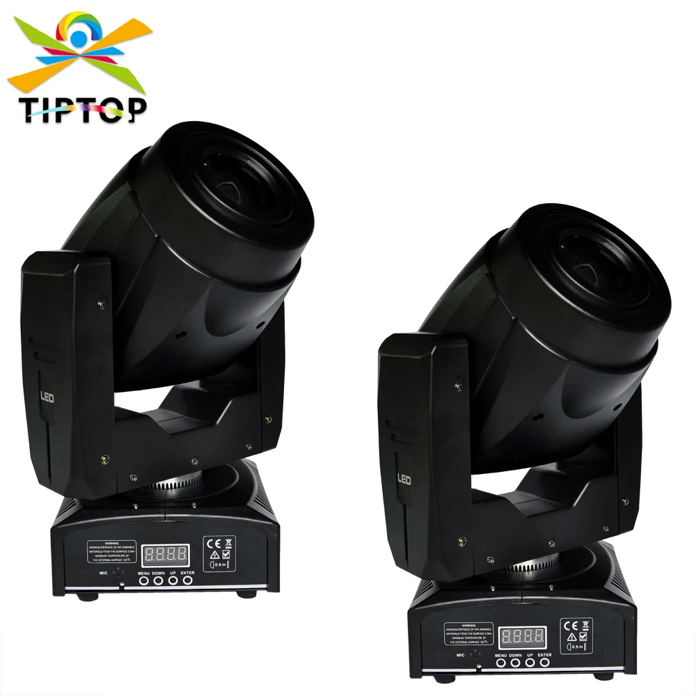 

TIPTOP 2 Pack 60W Gobo Led Moving Head Light DMX Control Music Mode LCD Display 3 Facet Prism Beam Spot Light 5/15 Channels