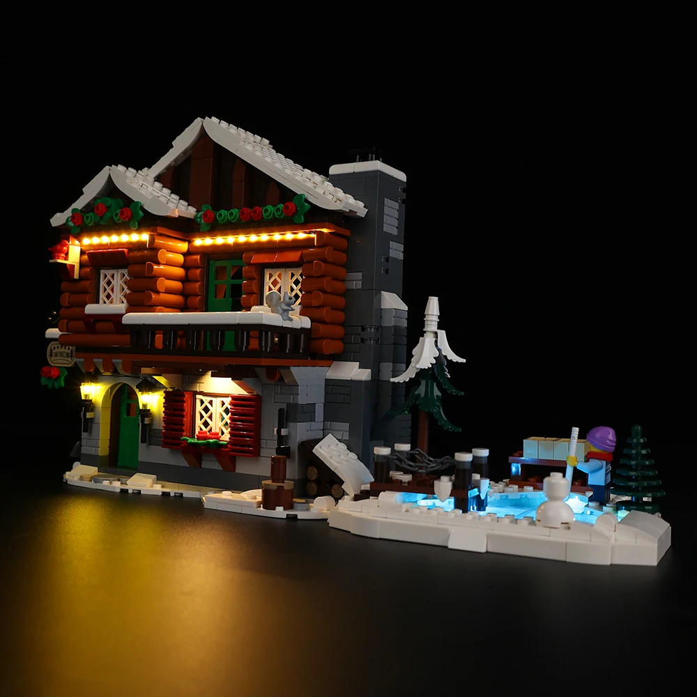 LED Light Kit For 10325 Winter Alpine Lodge Blocks Model  (Not Included Building Blocks)