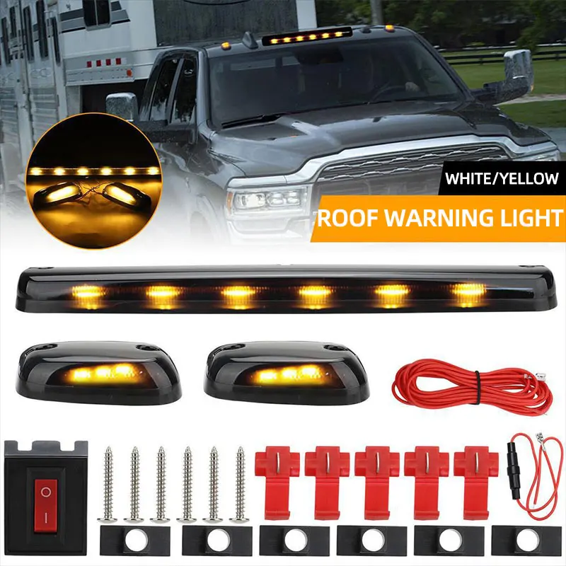 1set LED Lights For Auto Emergency Grill Car Accessories Super Bright Traffic Lights for Vehicles LED Warning Lights For Trucks