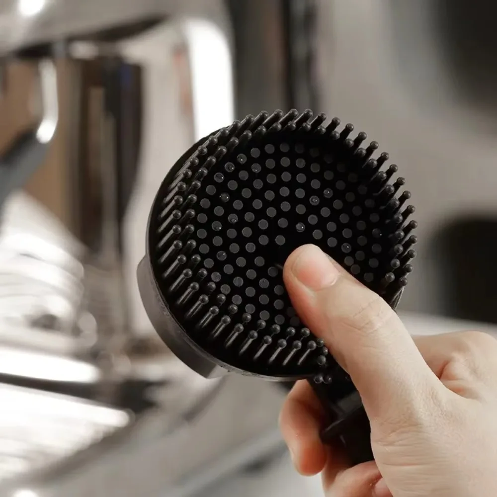 Silicone Coffee Machine Cleaning Brush 51/58 Mm Heat-resistant Espresso Machine Cleaner Detachable Removable Head