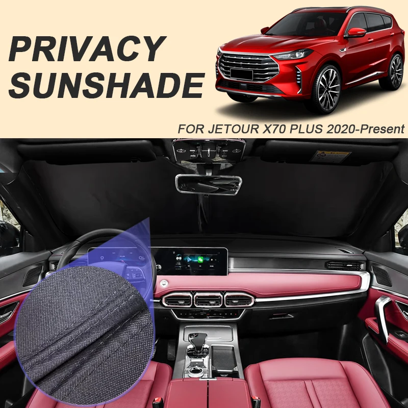 

Car Black Window Privacy Sunshade For JETOUR X70 PLUS 2022-Present Auto Anti-UV Heat Insulation Protect Cover Interior Accessory