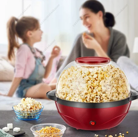 850W Electric Popcorn Maker Machine - Nonstick Plate Quick-Heat Technology with Cool Touch Handles & Healthy Less Fat