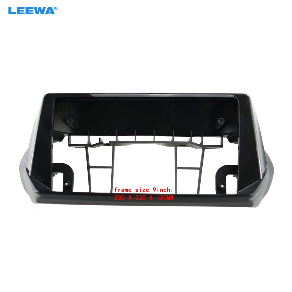 LEEWA Car Radio Stereo 2Din Fascia Frame for Peugeot 2008 (2020) 9 Inch Big Screen Audio Stereo Dashboard Panel Mount Trim Kit