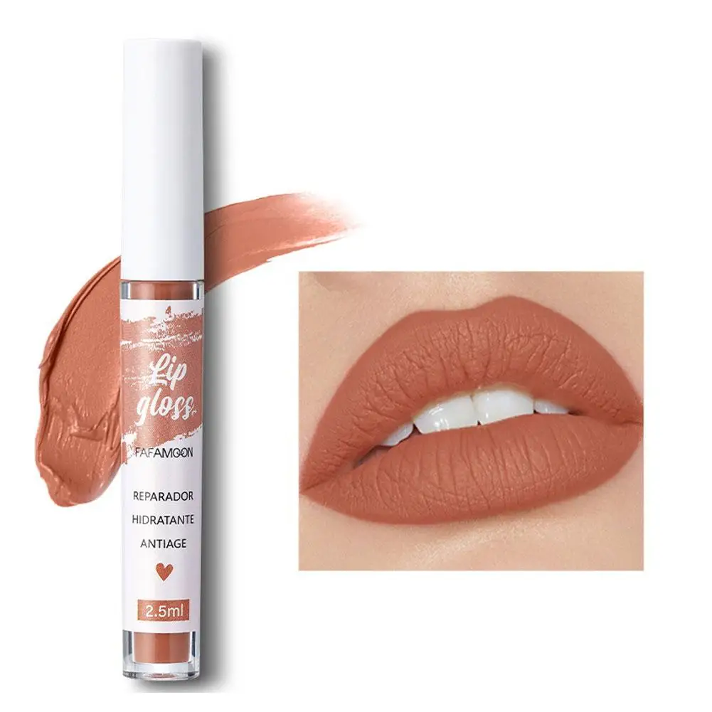 Rossetto liquido Matte Velvet Fog Long Lasting Sexy Makeup Lip Cosmetics Glosses Red F4r0