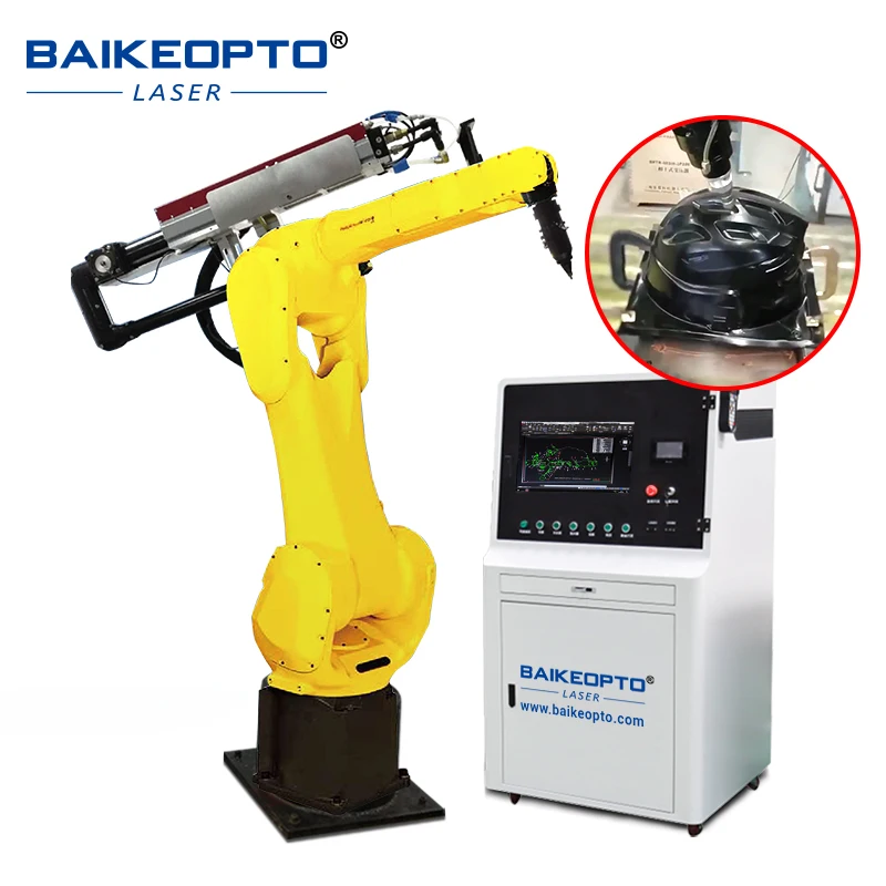 FANUC Robot BK-M100L-20ib Complex Curved Surfaces 100W CO2 3D Robot Laser Cutting Machine