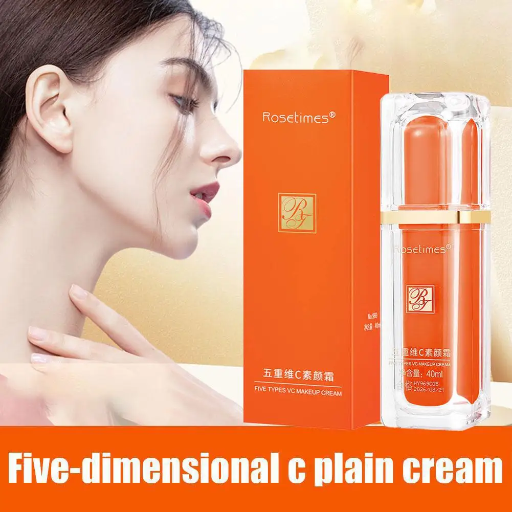 Crema viso avanzata alla vitamina C Crema correttore isolante Nutriente Schiarente Cura della pelle Crema acqua traspirante Trucco viso
