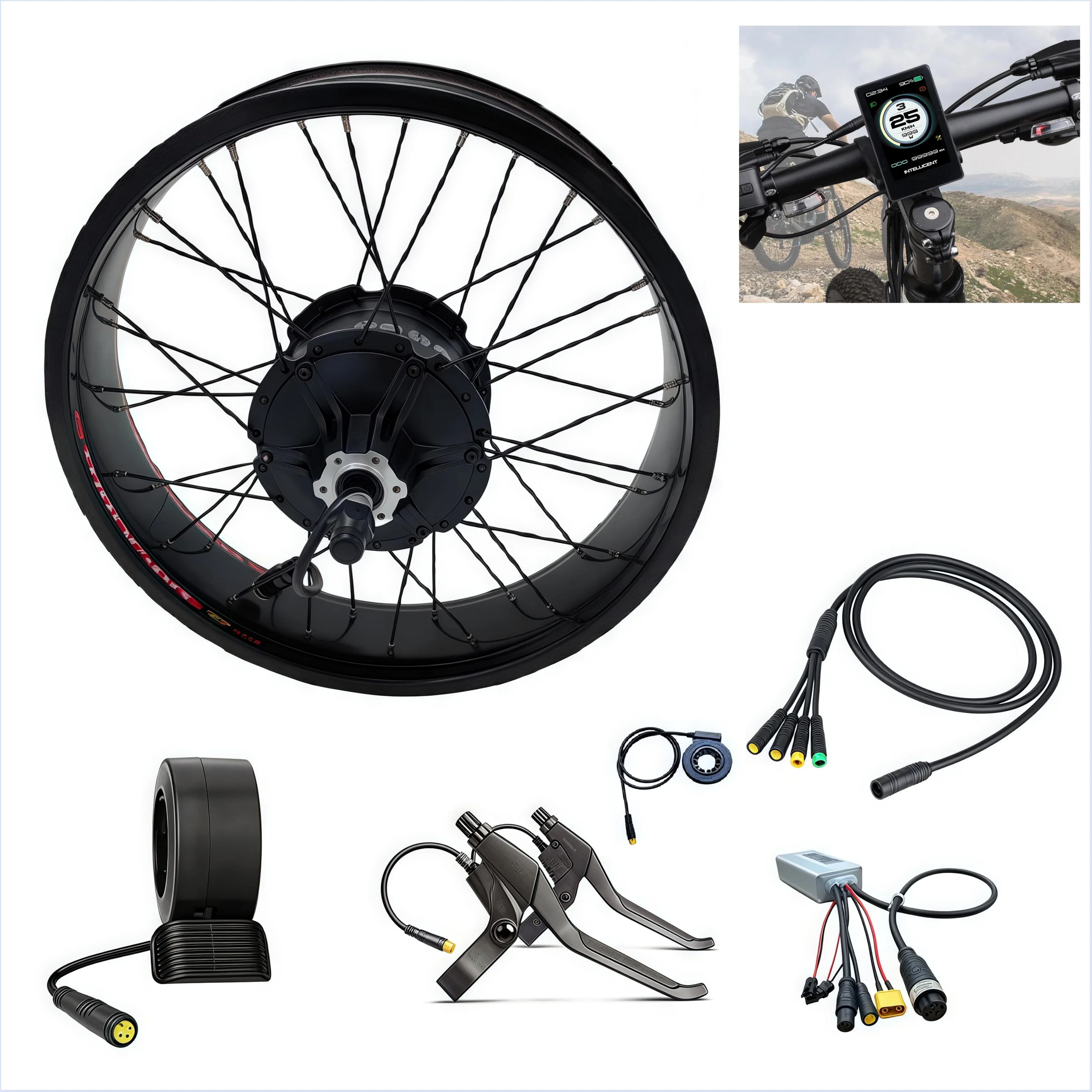 Bafang 8Fun 48V 750W 20*4.0/24*4.0/26*4.0 Inch Front Motor Wheel Kits for Fat bike with 135mm dropout