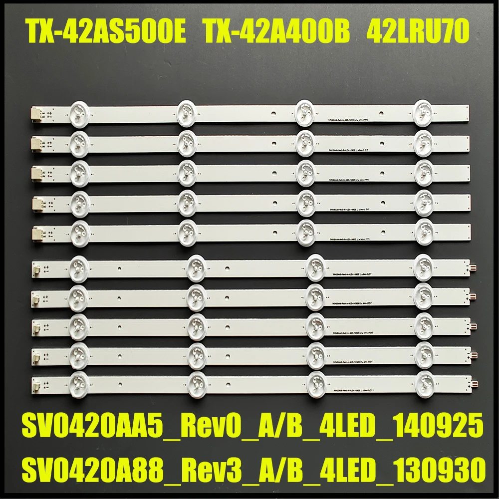 Faixa de retroiluminação LED para Panasonic, TX-42AS500E, TX-42A400B, TH-42LRU70, 42LRU70, SV0420A88 _ Rev3 _ B, Novo