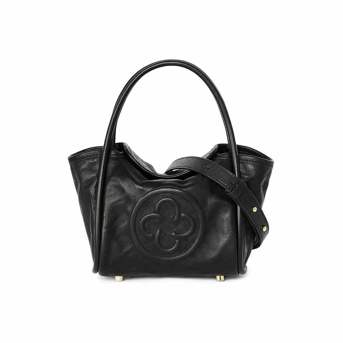 Cassile Summer New Angel Bag Top Layer Cowhide Wrinkled Single Shoulder Crossbody Women's Pink Handbag Basket Bag