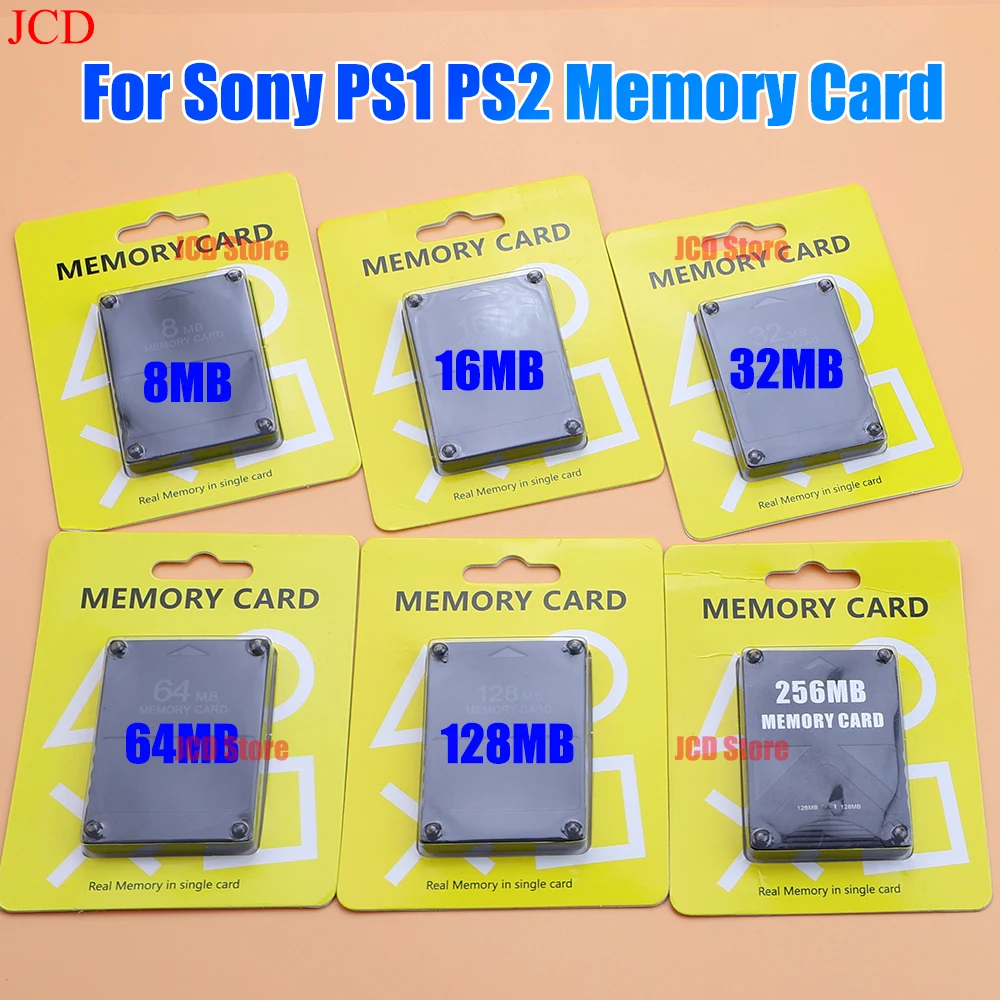 Para PS2 8MB/16MB/32MB /64MB/128MB/256MB tarjeta de memoria tarjetas de expansión de memoria adecuadas para Sony PS1 PS2 tarjeta de memoria negra al por mayor