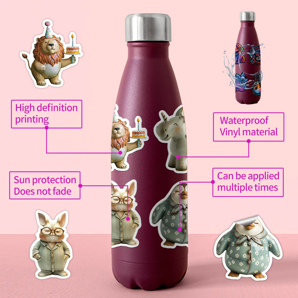 10/30/50PCS Retro Ceramica Giocattoli Animale Del Fumetto Adesivo FAI DA TE Del Telefono Del Computer Portatile Bagagli di Skateboard Graffiti Decalcomanie Divertimento per il Regalo