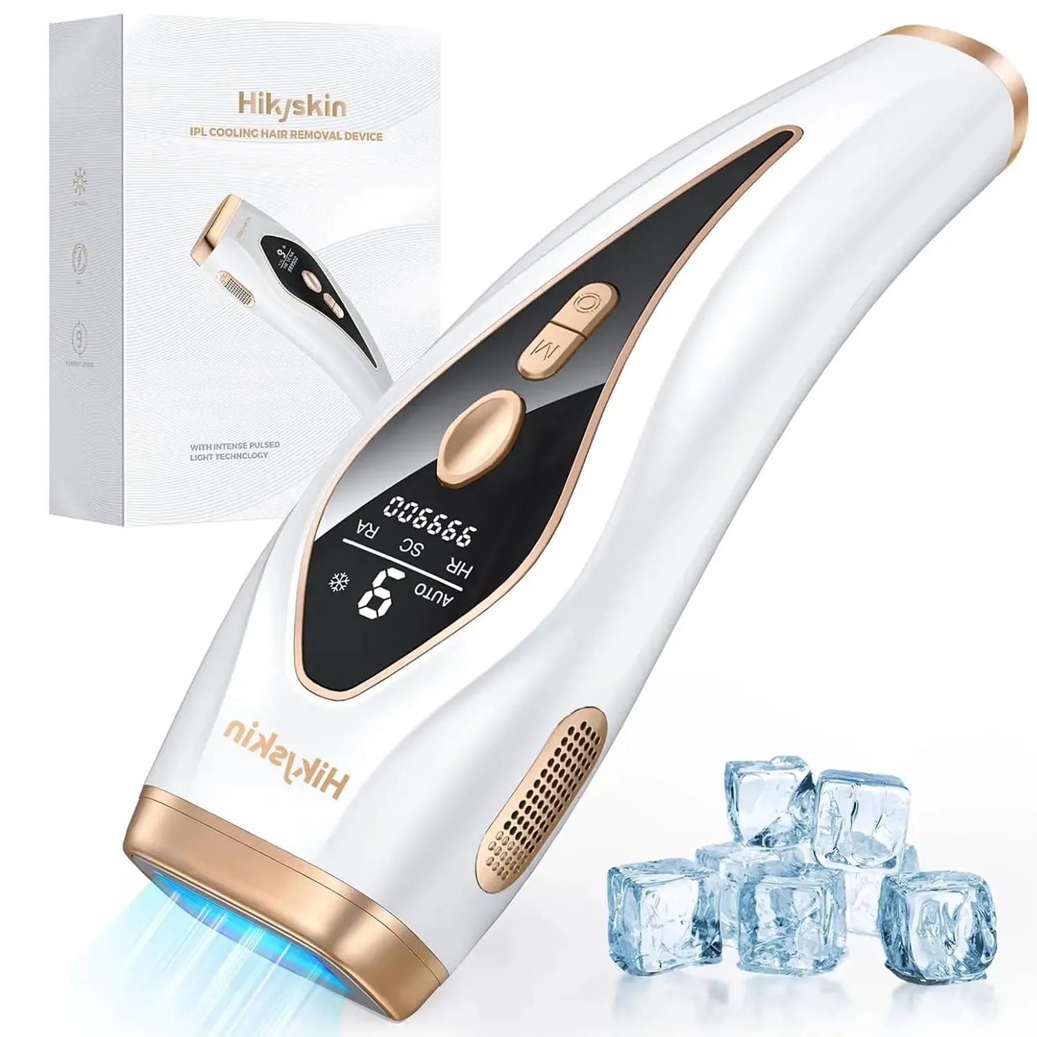 

IPL Hair Removal Laser Device - Permanent Painless Laser Hair Remover with Ice Cooling & 9 Energy Levels for Women/Men Home use
