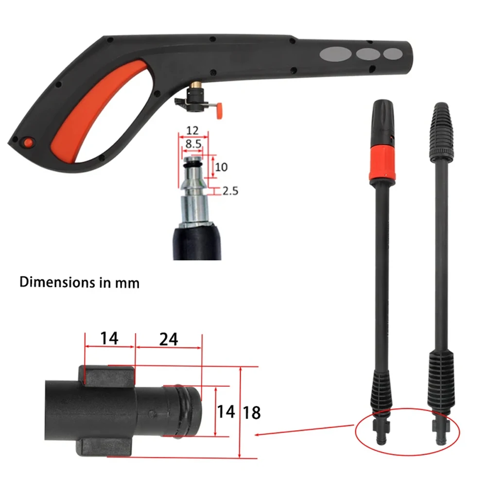 Replacement Pressure Washer Gun Car Washer Water Spray Gun Pistol for YILI / Elitech High Pressure Washer