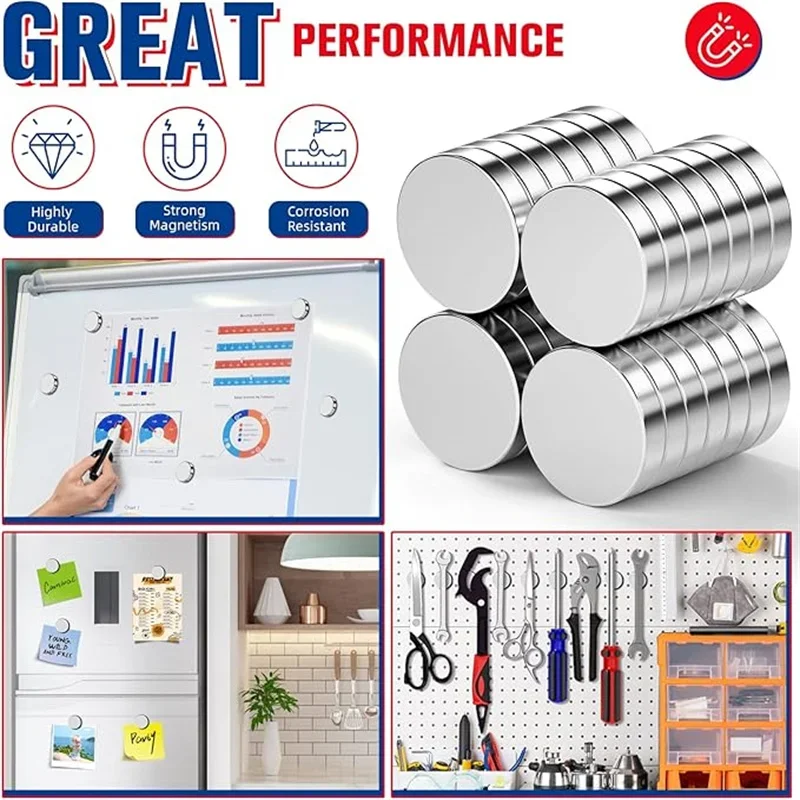 15x3mm-Small Neodymium Magnets, Small Round Rare Earth Magnets Neodymium Disc Fridge Magnets for Crafts, Whiteboard