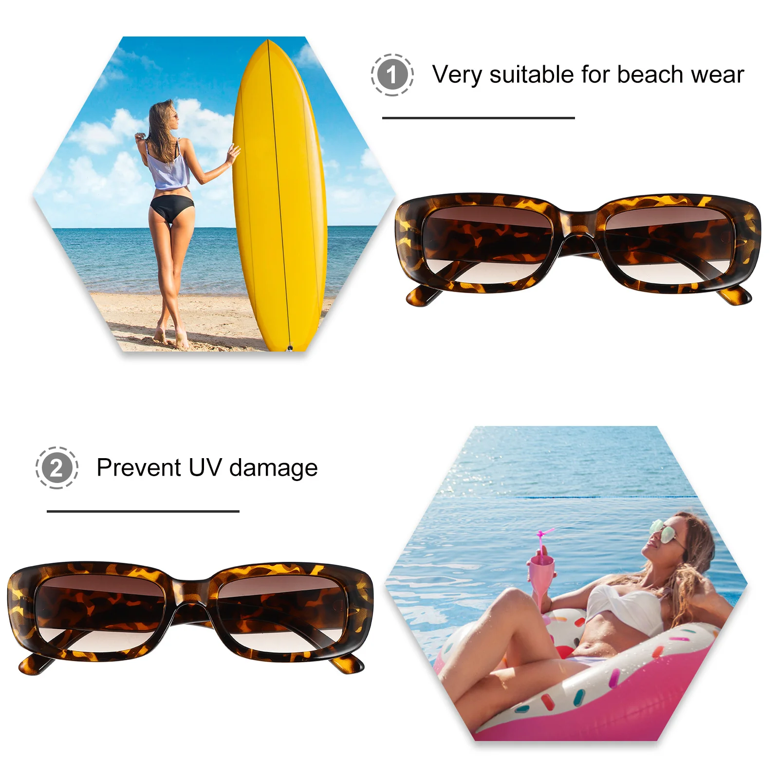 

1Pcs Leopard Sunglasses Fashion Eyewear Personalized Unique Design Unisex Travel Gift Beach Photo