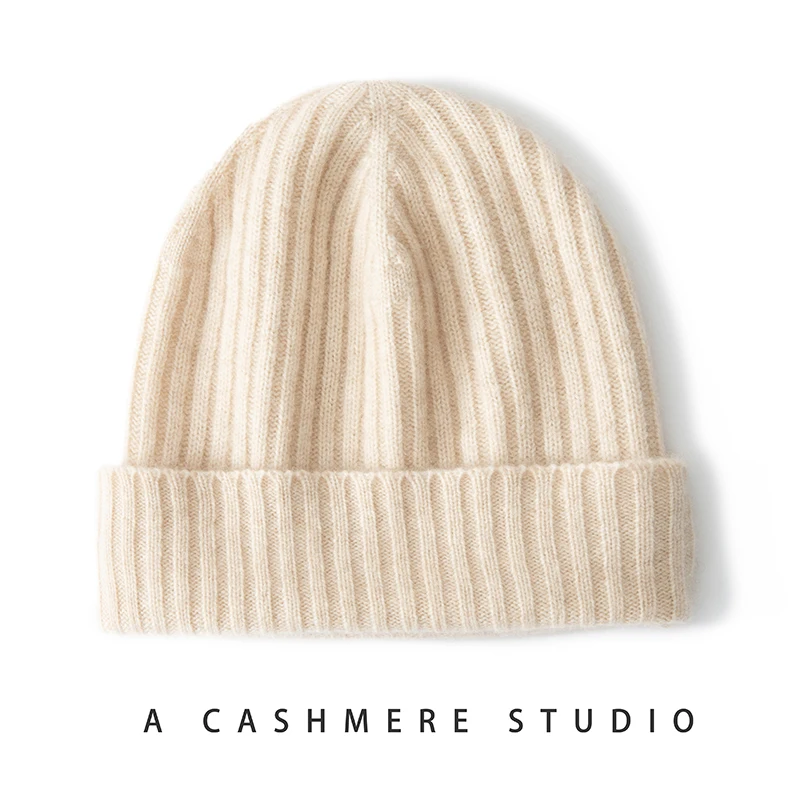 Winter Women's Hats 100% Goat Cashmere knitted Hedging Cap Female Casual Beanie Hat Soft Keep Warm Skullies 5 Styles Of Hats